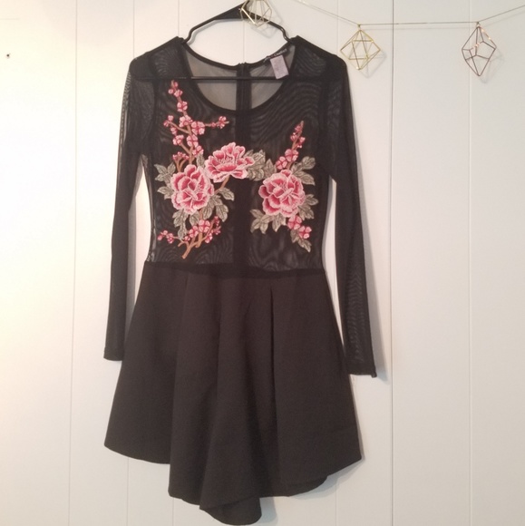 Other - Floral Mesh Top Romper